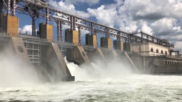 Barrage Centrale Hydroélectrique Dubasari Moldavie Rivière Dniester — Video