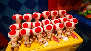 OSAKA, JAPONYA - 10 Nisan 2021: Nintendo World. Nintener Nintendo World 'deki 