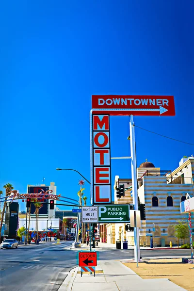 Las Vegas Estados Unidos Septiembre 2018 Señal Histórica Del Downtown — Foto de Stock