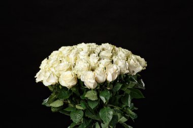 Buket 51 beyaz gül, stüdyo fotoğrafçılığı, bir yasak için bir yer