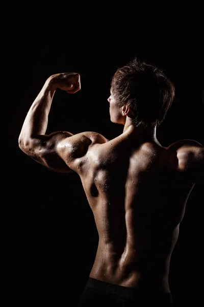 male fitness model back