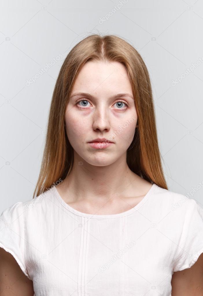 Clean face of young girl no makeup — Stock Photo © DenisenkoMax #73931985