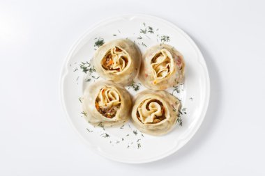 Geleneksel Gürcü Hıngel veya etli dolma köfte,