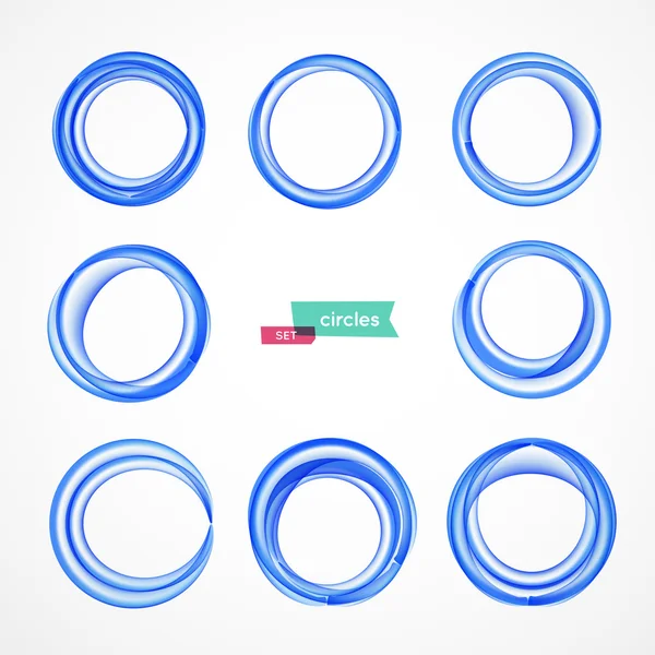 เซตวงกลม ภาพเวกเตอร์ ไอคอนของ Business Abstract Circle รูปแบบการออกแบบโลโก้ของบริษัท สื่อ เทคโนโลยี . — ภาพเวกเตอร์สต็อก