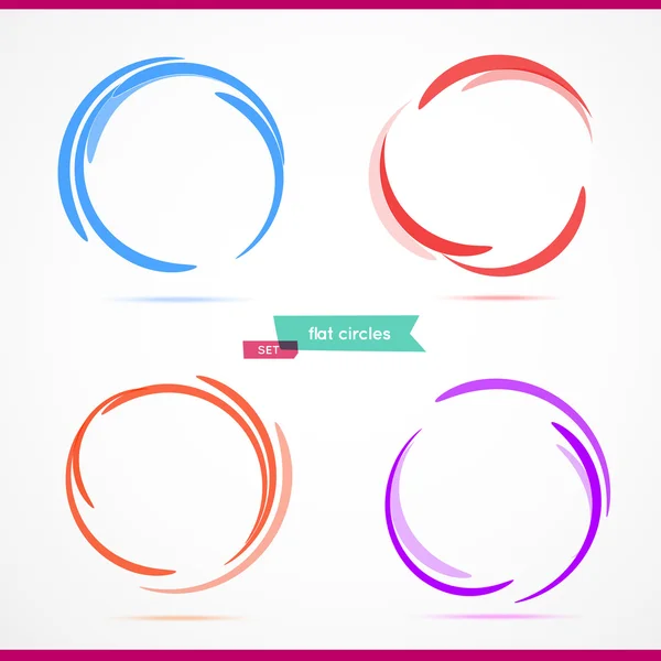 Circle set. Vector illustration — Stock Vector