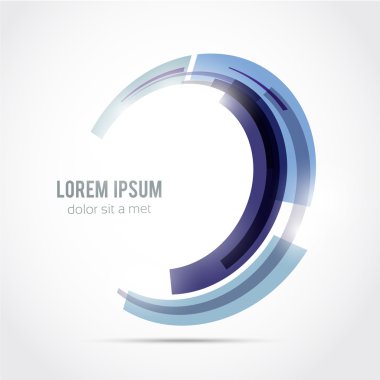 Daire küme. Vektör çizim. İş soyut daire simgesi. Şirket, medya, teknoloji stilleri logo tasarım vektör. şeffaf