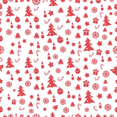 Mutlu Noeller ve mutlu yeni yıl. Dikişsiz desen. Vektör çizim.