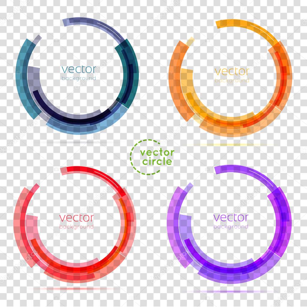 Circle set. Vector illustration. Business Abstract Circle icon. Corporate, Media, Technology styles vector logo design template. transparent