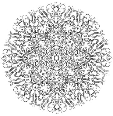 Süsleme yuvarlak mandala kümesiyle