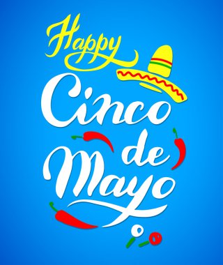 Cinco De Mayo el çizilmiş yazı