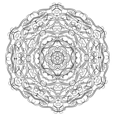 Süsleme yuvarlak mandala kümesiyle
