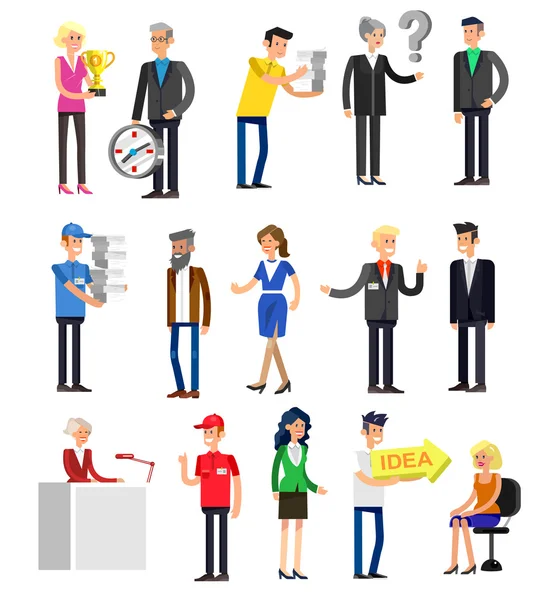 Vektör detaylı karakter insanlar, iş