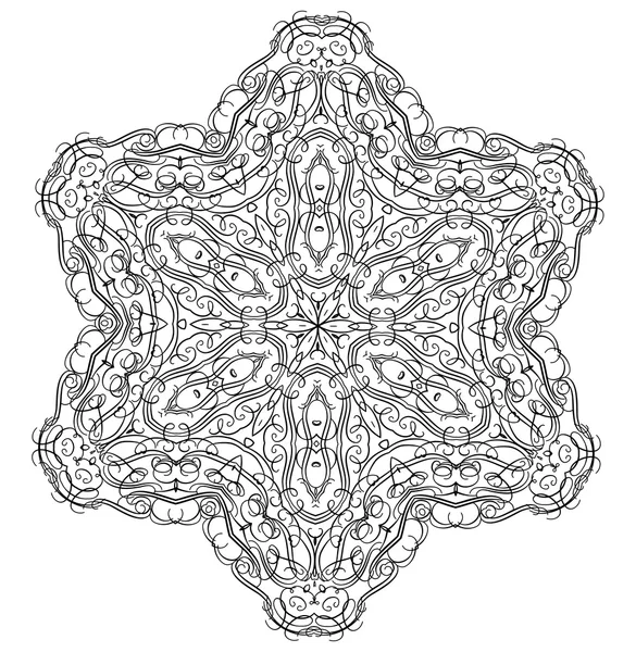 Conjunto redondo ornamento con mandala — Archivo Imágenes Vectoriales