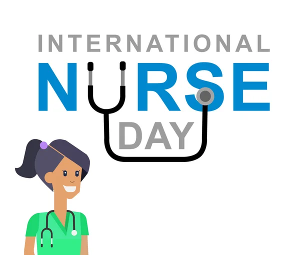 Vector illustration for International Nurse Day — Stock Vector