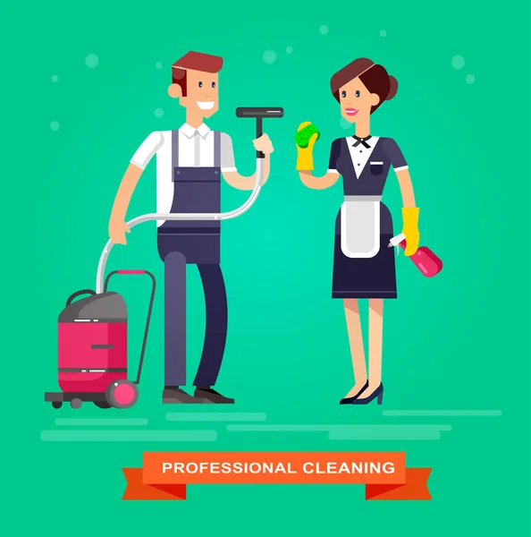 Poster design for cleaning service — Stock Vector