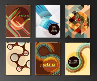 Afiş, el ilanı, broşür tasarım şablonları kümesi