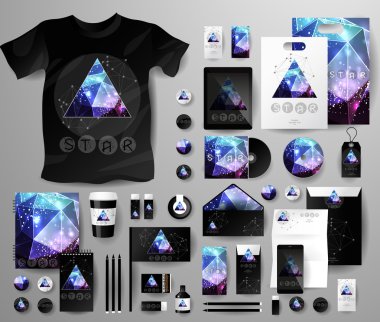 İş kümesi. Kurumsal kimlik şablonları kozmik