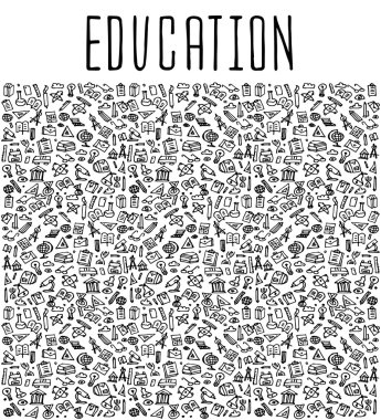 El çizilmiş Okul eğitimi sorunsuz desen