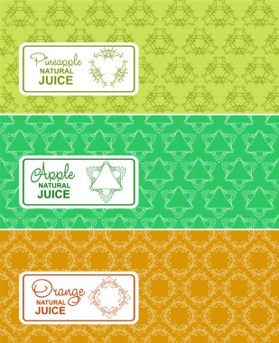 Doğal meyve suyu için etiket ile dikişsiz logo