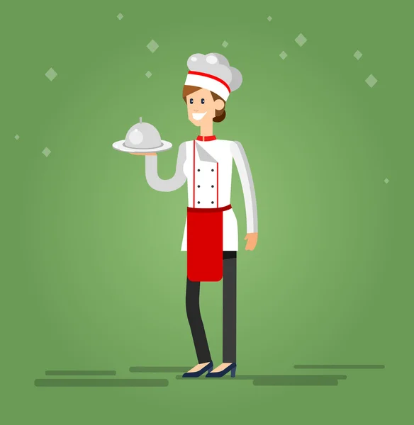 Koken baker koken brood pictogram bakkerij achtergrond platte ontwerp vectorillustratie — Stockvector