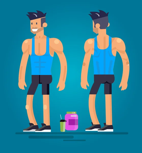 Concepto de diseño de gimnasio — Vector de stock