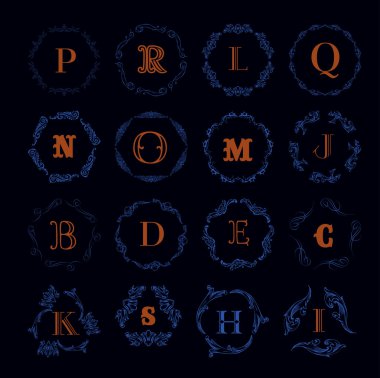 Monogram logo şablonu