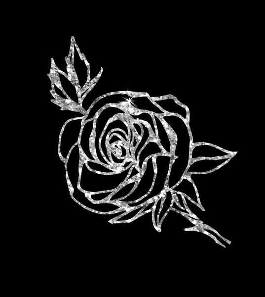 Gloeiende golden rose — Stockvector