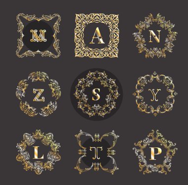 Monogram logo şablonu