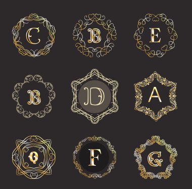 Monogram logo şablonu