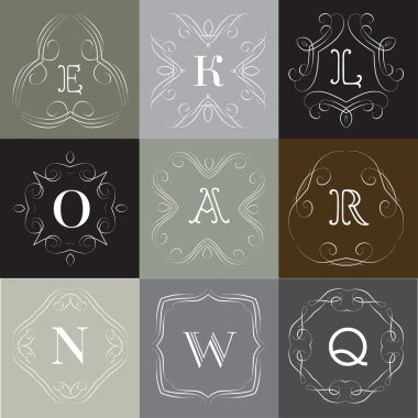 Monogram logo şablonu