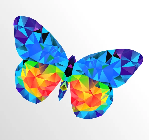 Butterfly  multicolor logo — Stock Vector