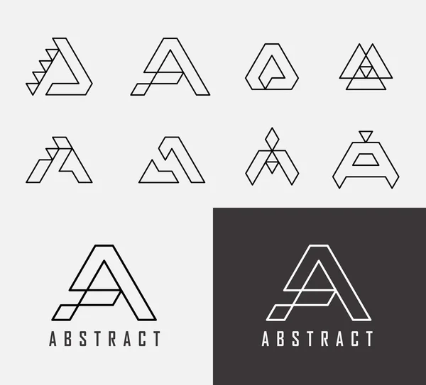 Buchstabe A Logo-Symbol Design-Vorlagen-Elemente. — Stockvektor