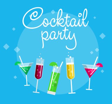 Tropikal kokteyl cam buz ve şemsiye