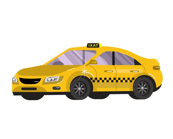 Platta stylade vektor illustration. Taxi — Stock vektor