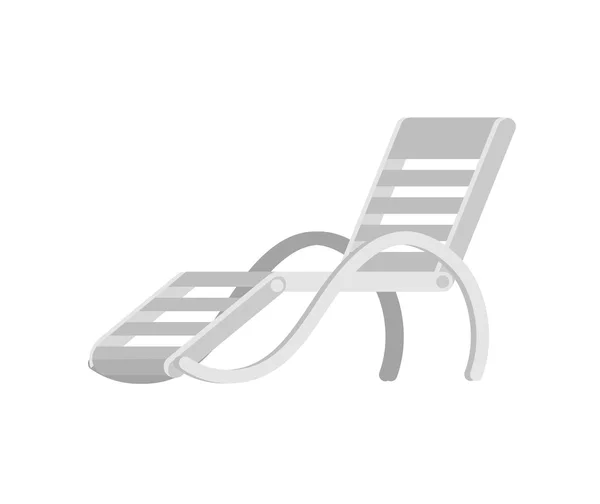 Praia de madeira chaise longue —  Vetores de Stock