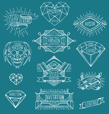 Soyut retro vintage tasarım