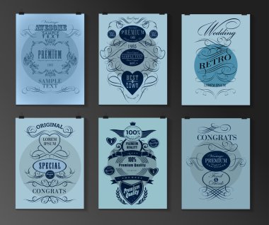 Afiş, el ilanı, broşür tasarım şablonları kümesi