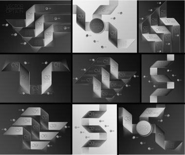 Şeffaf düz web sitesi, iş Infographics,