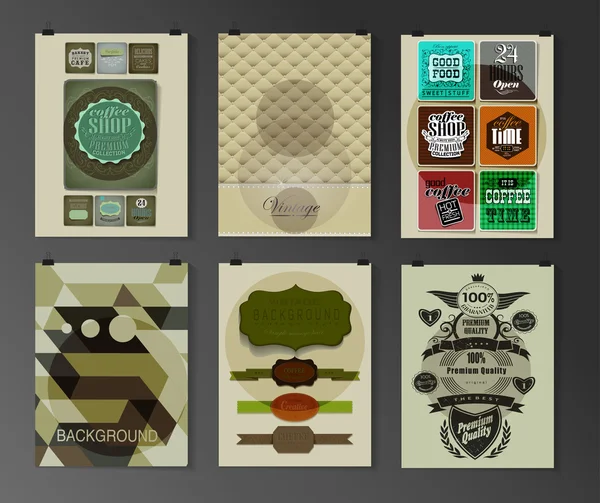 Afiş, el ilanı, broşür tasarım şablonları kümesi