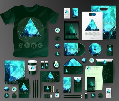 İş kümesi. Kurumsal kimlik şablonları kozmik