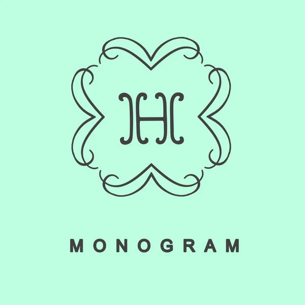 Mal for monogram-logo – stockvektor