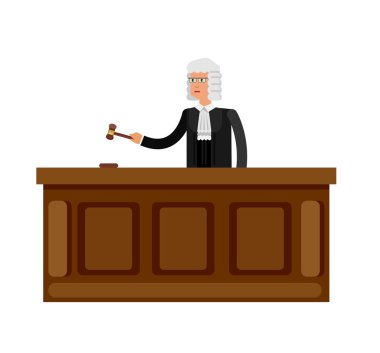 Hukuk yatay banner yargı sistemi elemanları izole vektör çizim ile ayarla
