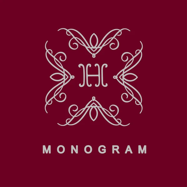 Uppsättning av monogram logotyp mall — Stock vektor