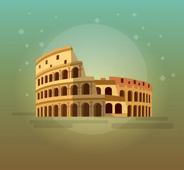 Coliseo en Roma, Italia. Coliseo — Archivo Imágenes Vectoriales