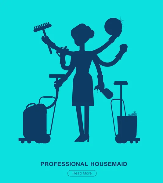 Σχεδιασμός αφίσας για την υπηρεσία καθαρισμού — Διανυσματικό Αρχείο
