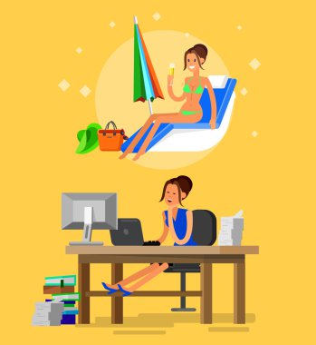 Detaylı karakter kurumsal iş takım vektör