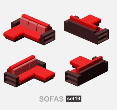 İzole kanepe kümesi