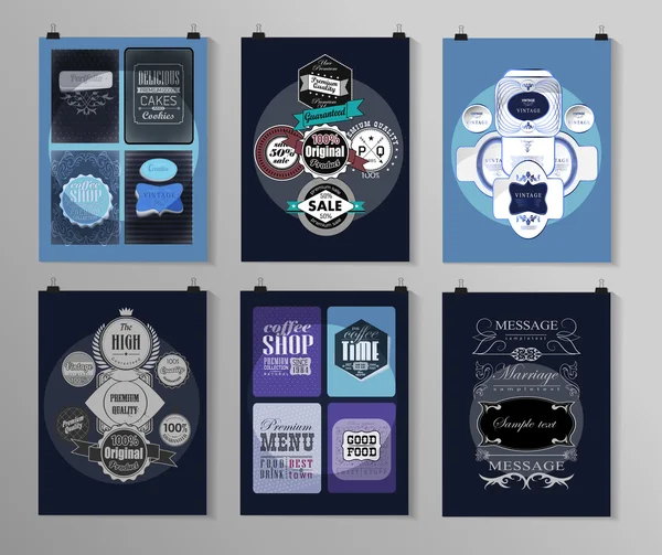 Afiş, el ilanı, broşür tasarım şablonları kümesi