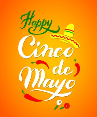 Cinco De Mayo el çizilmiş yazı