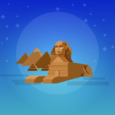 Sfenks arka plan. Dünya Simgesel Yapı